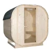 Home Deluxe - Outdoor Sauna CUBE L - Maße: ca. 194 cm x 185 cm x 180 cm, Holz: Fichtenholz - inkl. Saunaofen und Saunazubehör I Gartensauna, Außensauna, Sauna Fass für 4 Personen