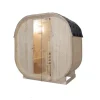 Home Deluxe - Outdoor Sauna CUBE M - Maße: ca. 194 cm x 195 cm x 120 cm, Holz: Fichtenholz - inkl. Saunaofen und Saunazubehör I Gartensauna, Außensauna, Sauna Fass für 2 Personen