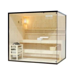 Home Deluxe - Traditionelle Sauna - Shadow XL - 200 x 150 x 190 cm - für 5 Personen - hochwertiges Fichtenholz, inkl. Saunaofen, Saunazubehör I Dampfsauna Aufgusssauna Finnische Sauna Bio Sauna