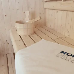 Home Deluxe - Traditionelle Sauna - Shadow M - 120 x 120 x 190 cm - für 2 Personen - hochwertiges Fichtenholz, inkl. Saunaofen, Saunazubehör I Dampfsauna Aufgusssauna Finnische Sauna Bio Sauna