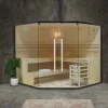 Home Deluxe - Traditionelle Sauna - Shadow XL BIG - 200 x 200 x 190 cm - für 6 Personen - Fichtenholz, inkl. Saunaofen I Dampfsauna Aufgusssauna
