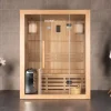 Home Deluxe - Traditionelle Sauna - Skyline L - 120 x 150 x 190 cm - für 2-3 Personen, Hemlocktanne, inkl. Saunaofen, Saunazubehör I Dampfsauna Aufgusssauna Finnische Sauna Bio Sauna
