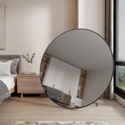 Home Deluxe XXL-Spiegel Rund KALI - 140 x 140 cm I Luxusspiegel, Rundspiegel, Wandspiegel, Raumerweiterungsspiegel, Elegant, Modern, Hochwertig, Oversize, Panorama
