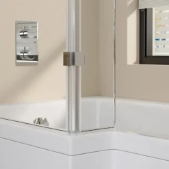 Home Deluxe - Badewanne mit Duschwanne - ELARA rechts - inkl. komplettem Zubehör und Duschabtrennung I Duschwanne, Badewanne mit Dusche