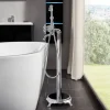 Home Deluxe - Design Standarmatur - Retro - Höhe: 100 cm, inkl. Handbrause I freistehende Armatur Wannenbrause Wanneneinlass