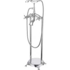Home Deluxe - Design Standarmatur - Retro - Höhe: 100 cm, inkl. Handbrause I freistehende Armatur Wannenbrause Wanneneinlass