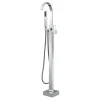 Home Deluxe - Design Standarmatur - SKY Chrome - Höhe: 112 cm, inkl. Handbrause I freistehende Armatur Wannenbrause Wanneneinlass