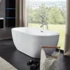 Home Deluxe - freistehende Badewanne - CODO, Weiß - Maße: ca. 170 x 80 x 58 cm - Füllmenge: 204 Liter, inkl. Überlaufschutz, Siphon und Verschluss I Spa, für 2 Personen