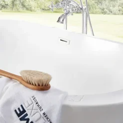 Home Deluxe - freistehende Badewanne - CODO, Weiß - Maße: ca. 170 x 80 x 58 cm - Füllmenge: 204 Liter, inkl. Überlaufschutz, Siphon und Verschluss I Spa, für 2 Personen