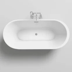 Home Deluxe - freistehende Badewanne - CODO, Weiß - Maße: ca. 170 x 80 x 58 cm - Füllmenge: 204 Liter, inkl. Überlaufschutz, Siphon und Verschluss I Spa, für 2 Personen