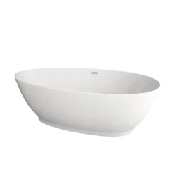 Home Deluxe - freistehende Badewanne - DELIA, Weiß - Maße: ca. 180 x 90 x 58 cm - Füllmenge: 270 Liter, inkl. Überlaufschutz, Siphon und Verschluss I Spa, für 2 Personen