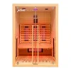 Home Deluxe – Infrarotkabine SONORA M – 135 x 105 x 190 cm - für 1- 2 Personen, 6 Vollspektrumstrahler, Holz: Hemlocktanne I Infrarotsauna, Sauna, Wärmekabine, Infrarot