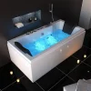 Home Deluxe - Whirlpool - LAGUNA M PURE - Weiß, Maße: 180 x 90 x 55 cm - inkl. Radio, Heizung und Lichttherapie I Whirlwanne für 2 Personen, Indoor Badewanne