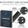 Homerella® Duschmatte rutschfest - 100% - Inkl. 2 Haken zum Aufhängen 53x53cm - Antirutschmatte Dusche hautsensitiv & schimmelresistent - Duscheinlage maschinenwaschbar