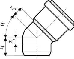 HT-B Bogen 15° DN 110 mm