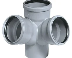 HT-ED Eckdoppelabzweig 67° DN 110/110/110 mm