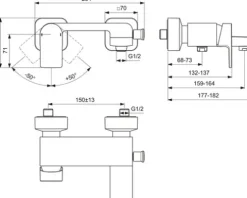Ideal Standard Badewannenarmatur EDGE chrom A7121AA