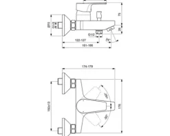 Ideal Standard Badewannenarmatur ESLA chrom BC229AA