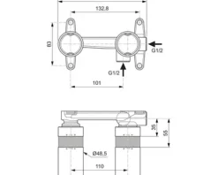 Ideal Standard Unterputz Grundkörper CERALINE CERAFINE O A1313NU