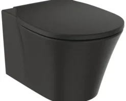 Ideal Standard Wand-WC Set Connect Air Tiefspüler ohne Spülrand schwarz matt mit WC-Sitz K8768V3