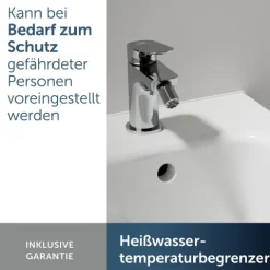 Ideal Standard Bidetarmatur Alero, FirmaFlow® Kartusche, Wassersparend, EasyFix® Schnellmontagesystem