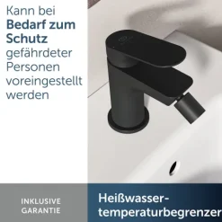 Ideal Standard Bidetarmatur Alero, FirmaFlow® Kartusche, Wassersparend, EasyFix® Schnellmontagesystem