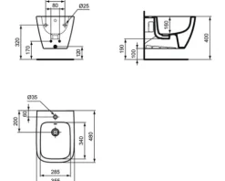 Ideal Standard Bidet i.life S wandhängend weiß glänzend T459301
