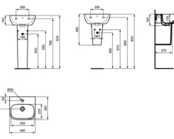 Ideal Standard Halbsäule i.life A zu Handwaschbecken weiß T452101