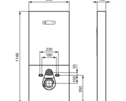 Ideal Standard Sanitärmodul ProSys NEOX mit UP-Spülkasten 114,6 cm schwarz R0144A6