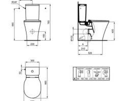 Ideal Standard Spülkasten Connect Air Cube Anschluss unten weiß E073401