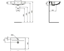 Ideal Standard Waschtisch Connect Air 60 cm weiß E029801