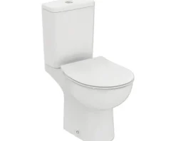 Ideal Standard WC-Kombination Set Eurovit Tiefspüler ohne Spülrand weiß glänzend mit WC-Sitz W007501