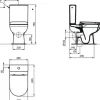 Ideal Standard WC-Kombination Set Exacto Tiefspüler ohne Spülrand weiß glänzend mit WC-Sitz R006901