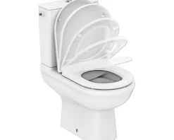 Ideal Standard WC-Kombination Set Exacto Tiefspüler ohne Spülrand weiß glänzend mit WC-Sitz R006901