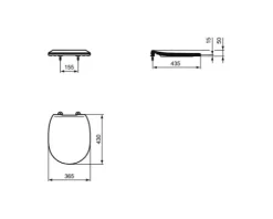 Ideal STANDARD WC-Sitz Connect Flat weiß mit Absenkautomatik E772401