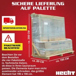 Infrarotsauna HECHT FANTASY Wärmekabine für 2 Personen 12 Strahler Keramik Carbon 3450W Hemlock-Holz Farblichttherapie Bluetooth