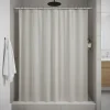 Interdeco Spannstange / Duschvorhangstange Silbergrau, 26/23 mm Ø Serrofix, ausziehbar 80-130 cm