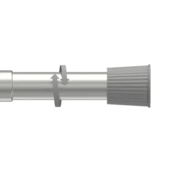 Interdeco Spannstange / Duschvorhangstange Silbergrau, 26/23 mm Ø Serrofix, ausziehbar 80-130 cm