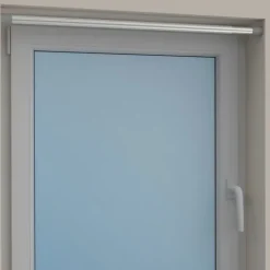 Interdeco Spannstange / Duschvorhangstange Silbergrau, 26/23 mm Ø Serrofix, ausziehbar 80-130 cm
