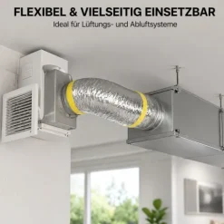 Isolierter Abluftschlauch Ø 350 mm Schalldämmend, feuergeschützt & extra stabil für Growbox, Klimaanlage und Lüftungsanlagen