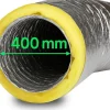 Isolierter Abluftschlauch Ø 400 mm Schalldämmend, feuergeschützt & extra stabil für Growbox, Klimaanlage und Lüftungsanlagen