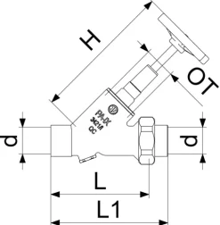 JS KFR-VENTIL,O.ENTL.,AUSG.LOETV. STEIG.SPINDEL,DN32,LOET 35,DVGW