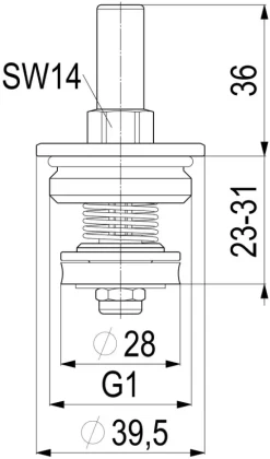 JS OBERTEIL F. RUECKSCHLAGVENTIL DN25,1,MESSING,EPDM
