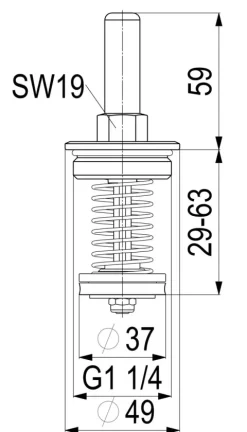 JS OBERTEIL RUECKFLUSSVERHINDERER DN32,1 1/4,MESSING,DIN-DVGW