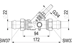 JS RUECKFLUSSVERHINDERER, M.ENTL. PRESS AG MULTI,DN20,PRESS 22,DVGW