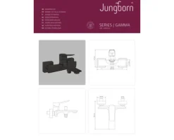 Jungborn Badewannenarmatur GAMMA schwarz matt