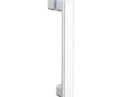 Jungborn Badewannenaufsatz SETTE 80 cm Montage rechts Profilfarbe silber Klarglas mit Schmutzabweisende Glasbeschichtung und Stangengriff