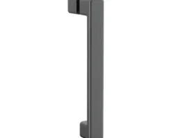 Jungborn Badewannenaufsatz SETTE 80 cm Montage links Profilfarbe schwarz Klarglas mit Schmutzabweisende Glasbeschichtung und Stangengriff