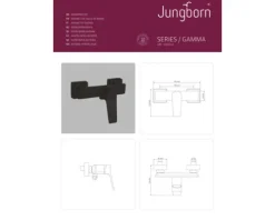 Jungborn Duscharmatur GAMMA schwarz matt
