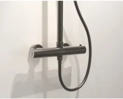 Jungborn Duschsäule inkl. Thermostat LAMBDA anthrazit glänzend